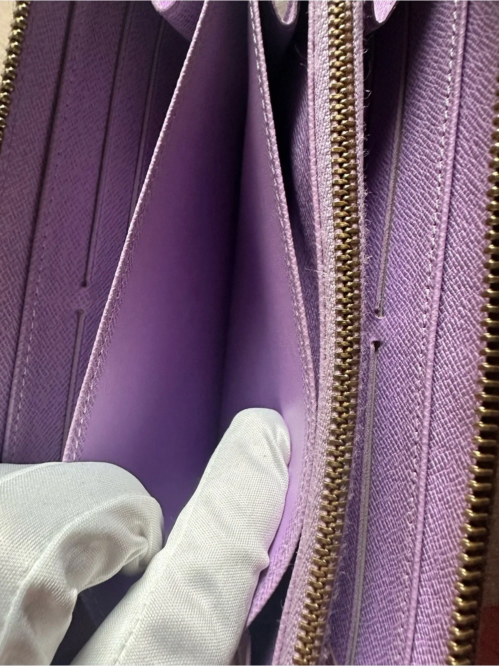 Louis Vuitton Damier Ebene Evasion Zippy Wallet Limited Edition Purple Full Set